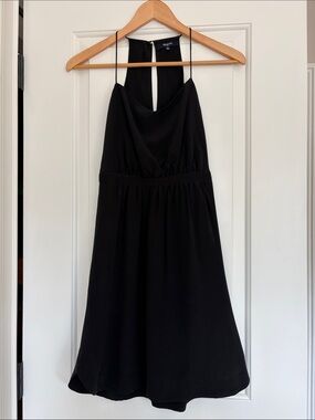 Madewell Black Spaghetti-Strap Halter Dress